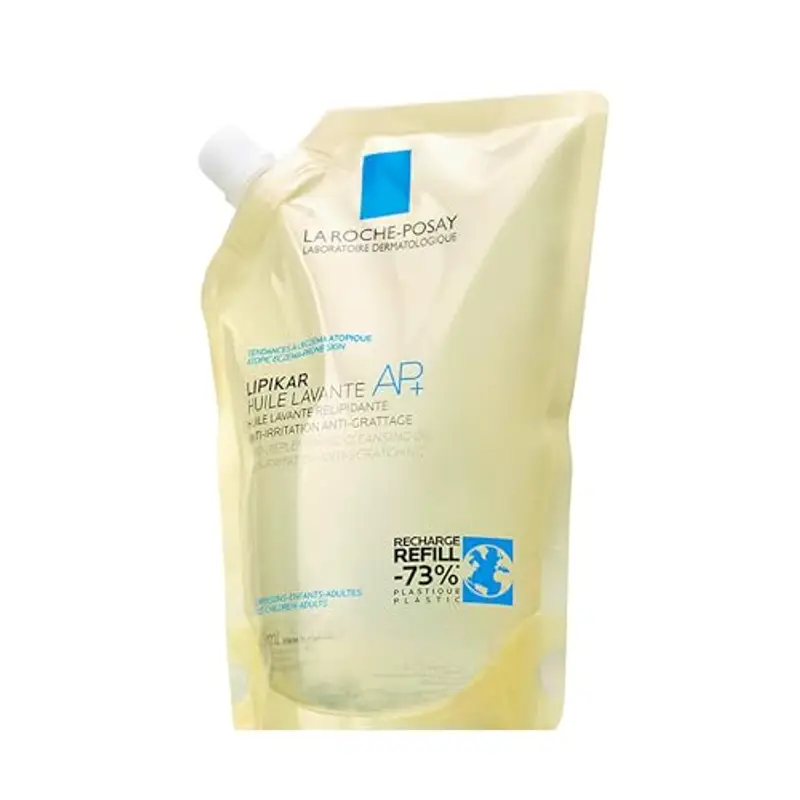 La Roche-Posay Lipikar Olio Detergente AP+ Refill Pack, Ricarica Olio Doccia, Per Pelli Sensibili, Anti-Arrossamento, Ultra-Idratante, Con Aqua Posae Filiformis, Burro di Karité, Niacinamide, 400 ml