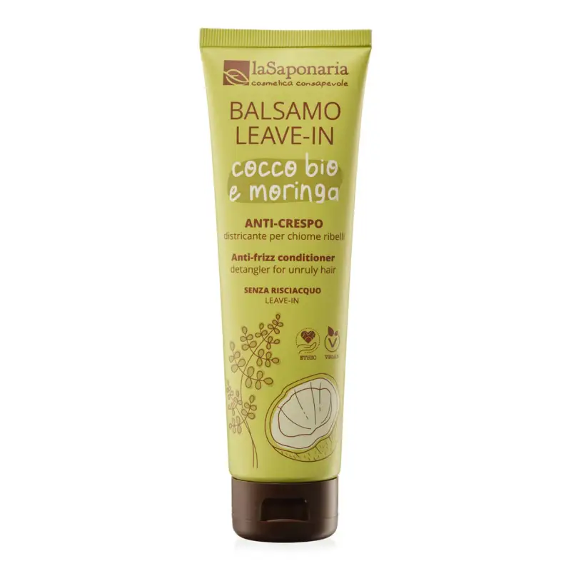Capelli e Cute Balsamo leave-in anti-crespo - Cocco Bio e Moringa - Balsamo senza risciacquo