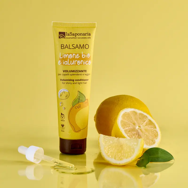Capelli e Cute Balsamo volumizzante - Limone Bio e Ialuronico - Balsamo volumizzante miniatura 2