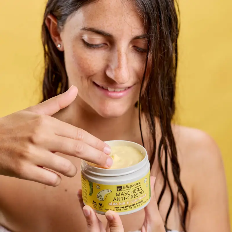 Capelli e Cute Maschera anti-crespo - Aloe Bio e Ialuronico - Capelli secchi miniatura 3