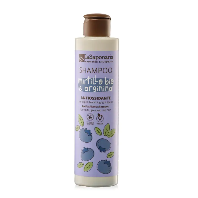 Capelli e Cute Shampoo biologico Mirtillo bio e Arginina - Shampoo capelli colorati,Capelli colorati