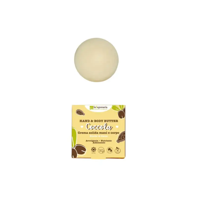 "Coccola" Crema Solida Mani e Corpo Karité & Cacao 80 ml