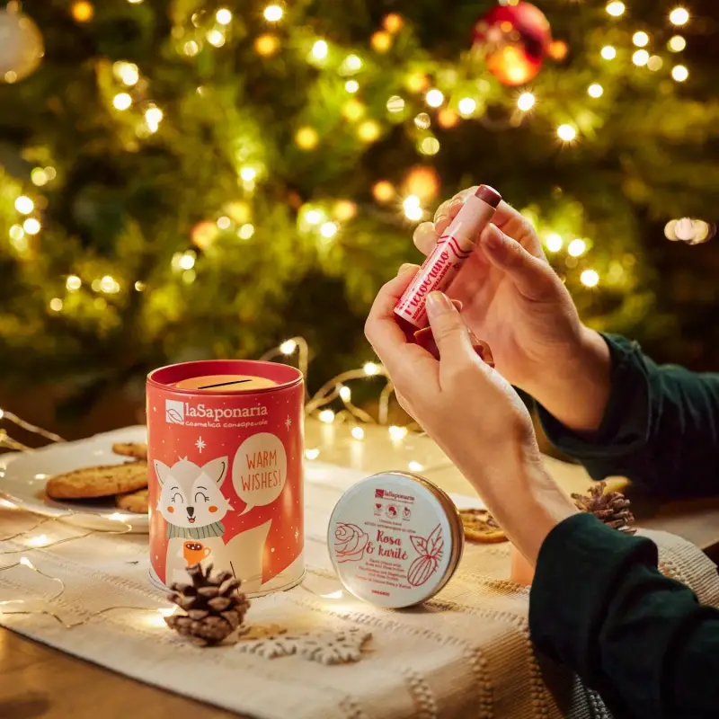 Cofanetti Warm Wishes! Salvadanaio Volpe Artica - Cofanetto viso e corpo miniatura 2