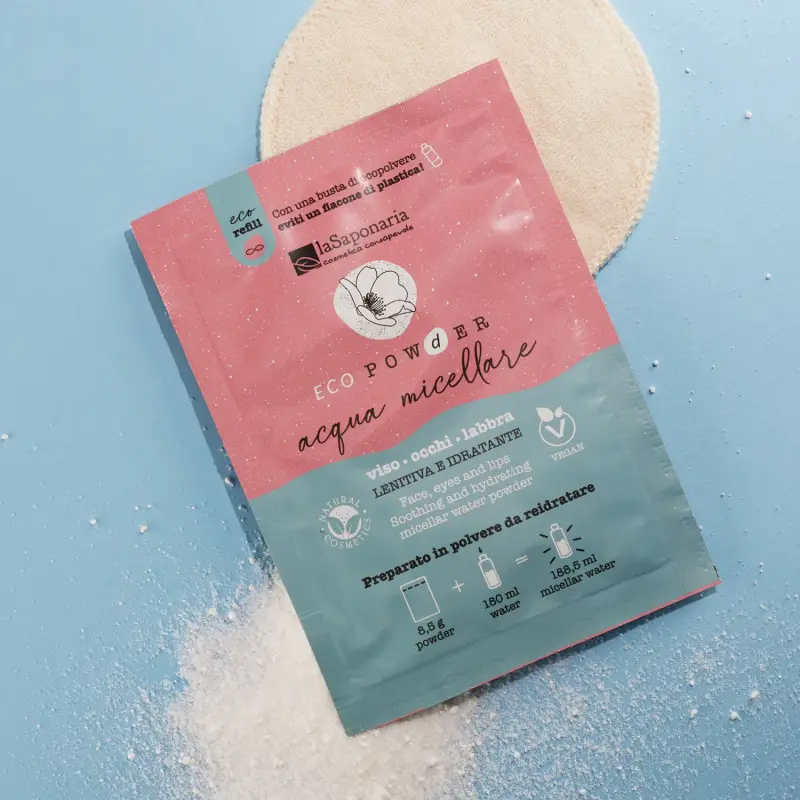 Doppia Detersione Acqua micellare in polvere da reidratare - Acqua micellare miniatura 2