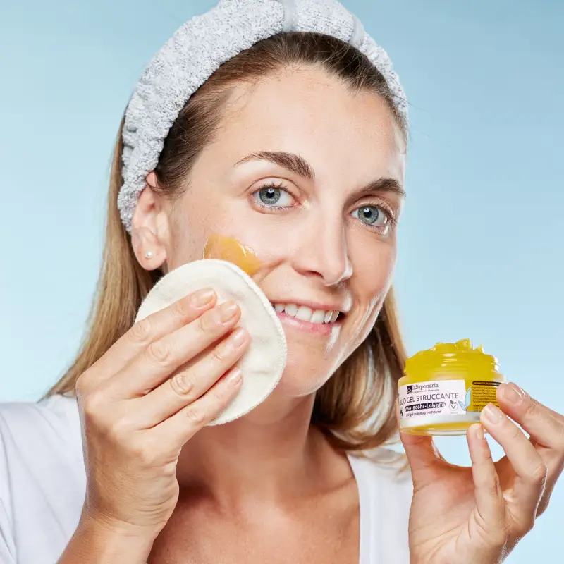 Doppia Detersione Olio gel struccante - Gel detergente viso, Olio detergente viso miniatura 3