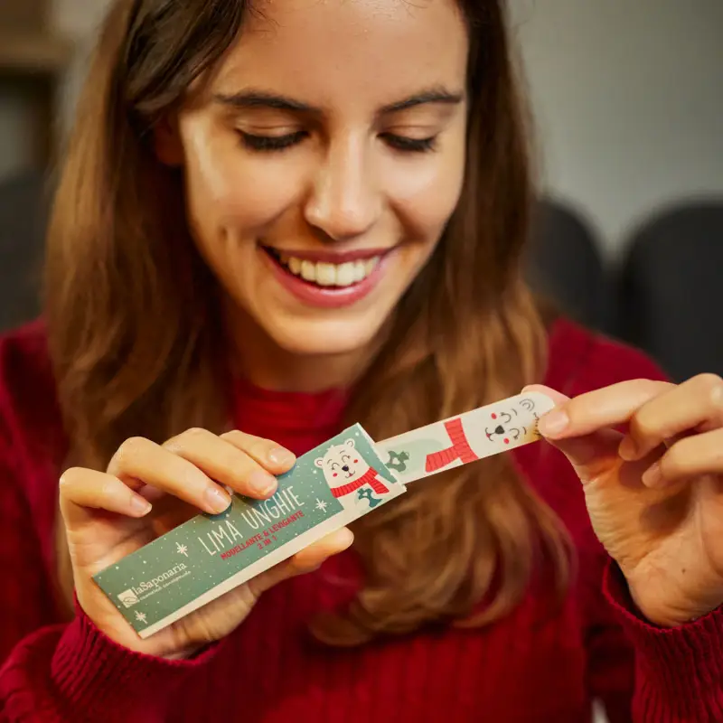 Mani Limetta unghie 2 in 1- Orso polare - Accessori unghie miniatura 2