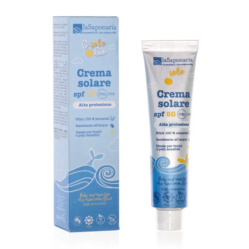Osolebio Crema Solare SPF50 - Crema solare,Crema Solare Bambini,Protezione solare viso,Solari alta protezione