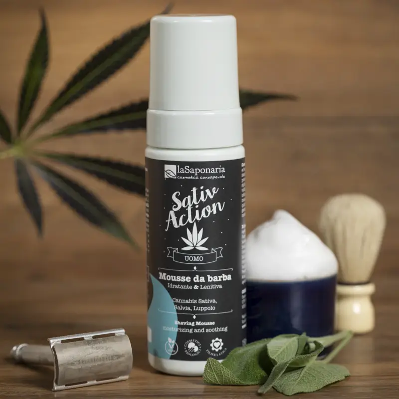Sativaction Mousse da barba - Schiuma da barba miniatura 2