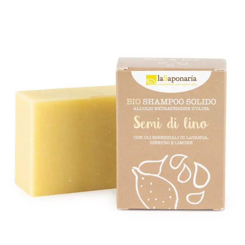 Semi di Lino Shampoo solido semi di lino - Shampoo delicato,Capelli normali