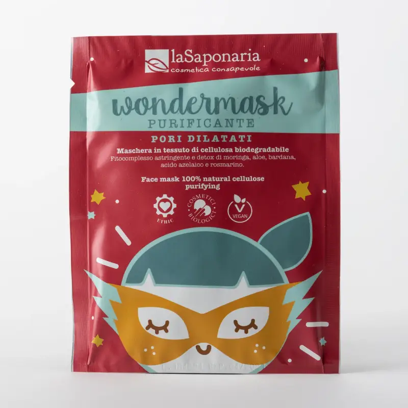 Wondermask Wondermask - Maschera in tessuto purificante - Maschera viso purificante