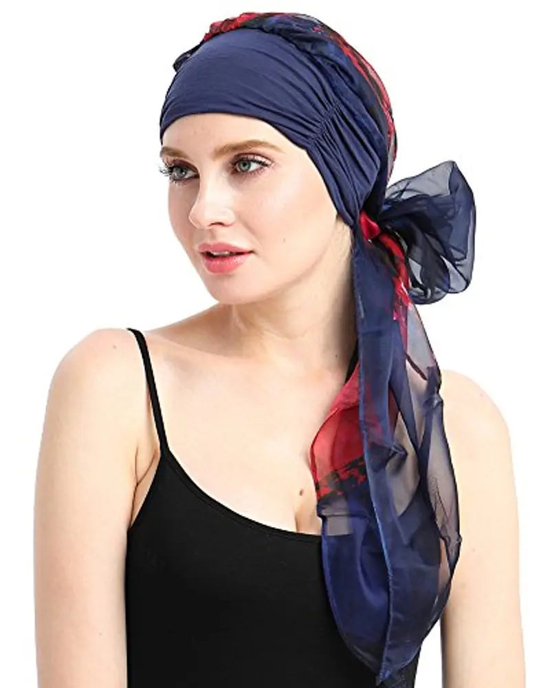 la Sciarpa di Facile Legare bambù in Turbante Cappello per pazienti oncologici miniatura 2