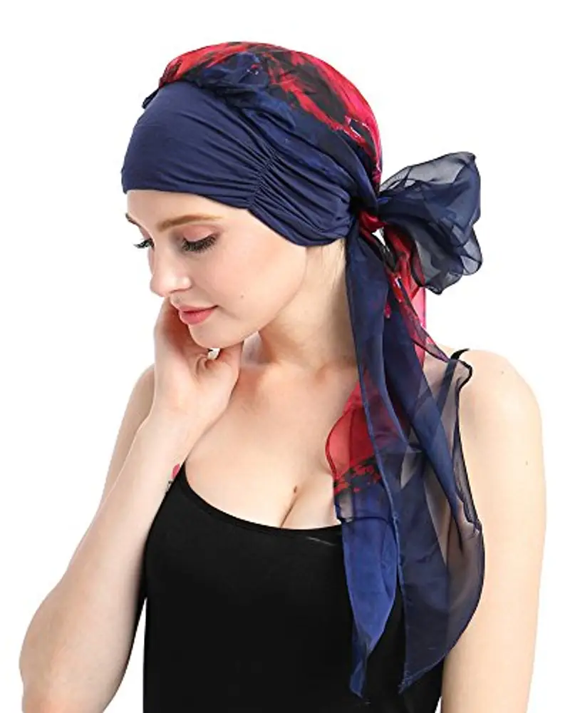 la Sciarpa di Facile Legare bambù in Turbante Cappello per pazienti oncologici miniatura 3