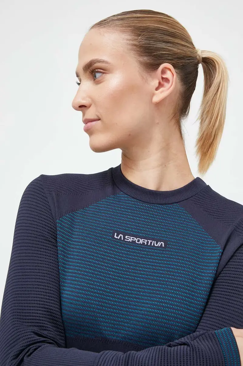 longsleeve funzionale Synth Ligh Blu navy miniatura 3