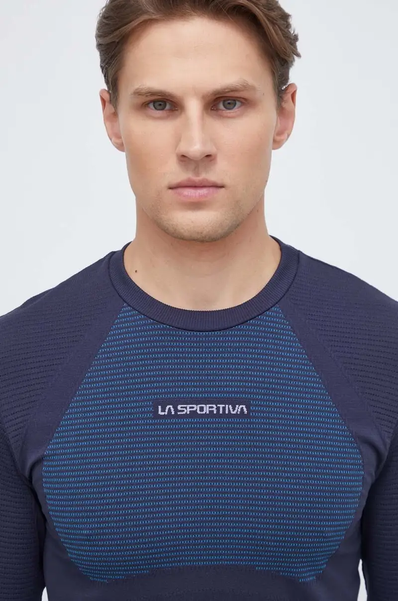 longsleeve funzionale Synth Light Blu navy miniatura 4