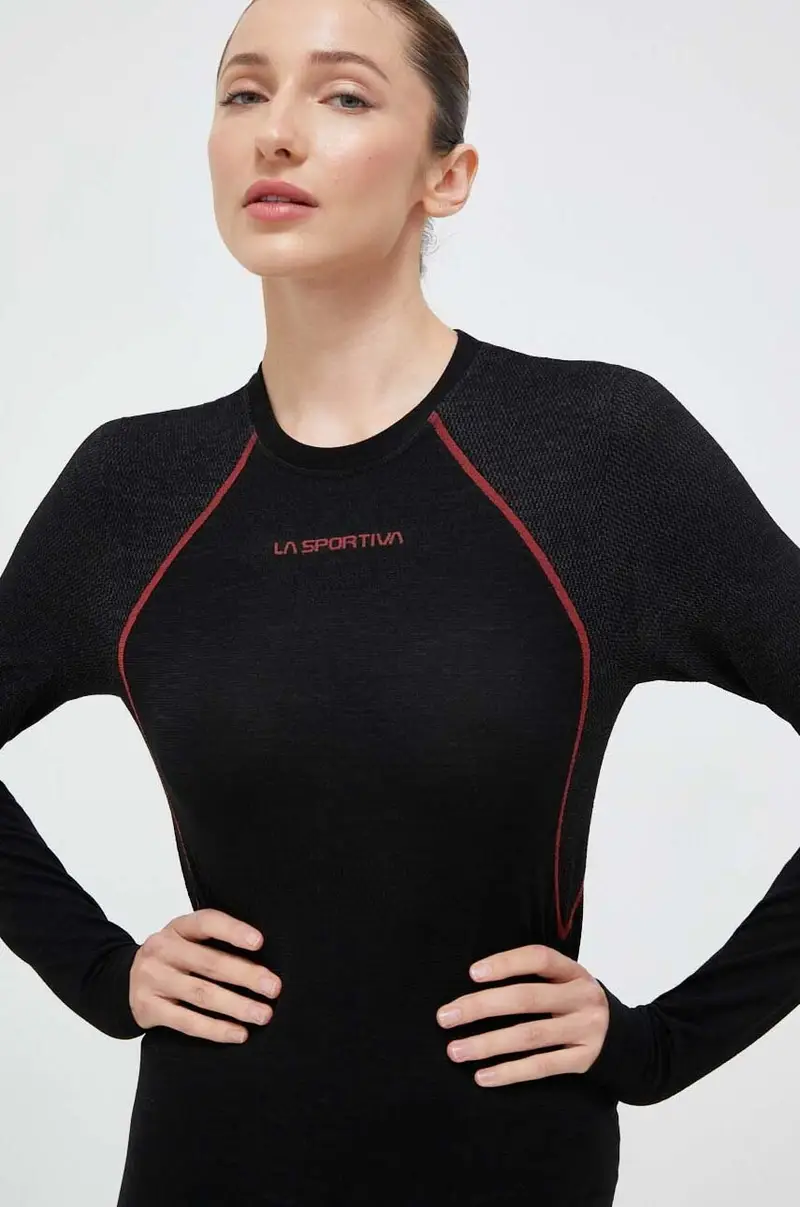 longsleeve funzionale Wool40 Aero Nero miniatura 4