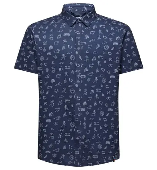 Move Tech - camicia a maniche corte - uomo Blue