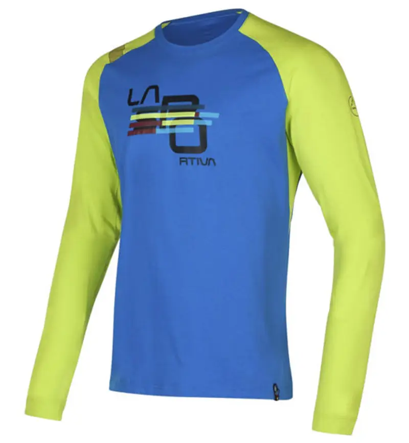 Stripe Cube M - maglia a maniche lunghe - uomo Blue