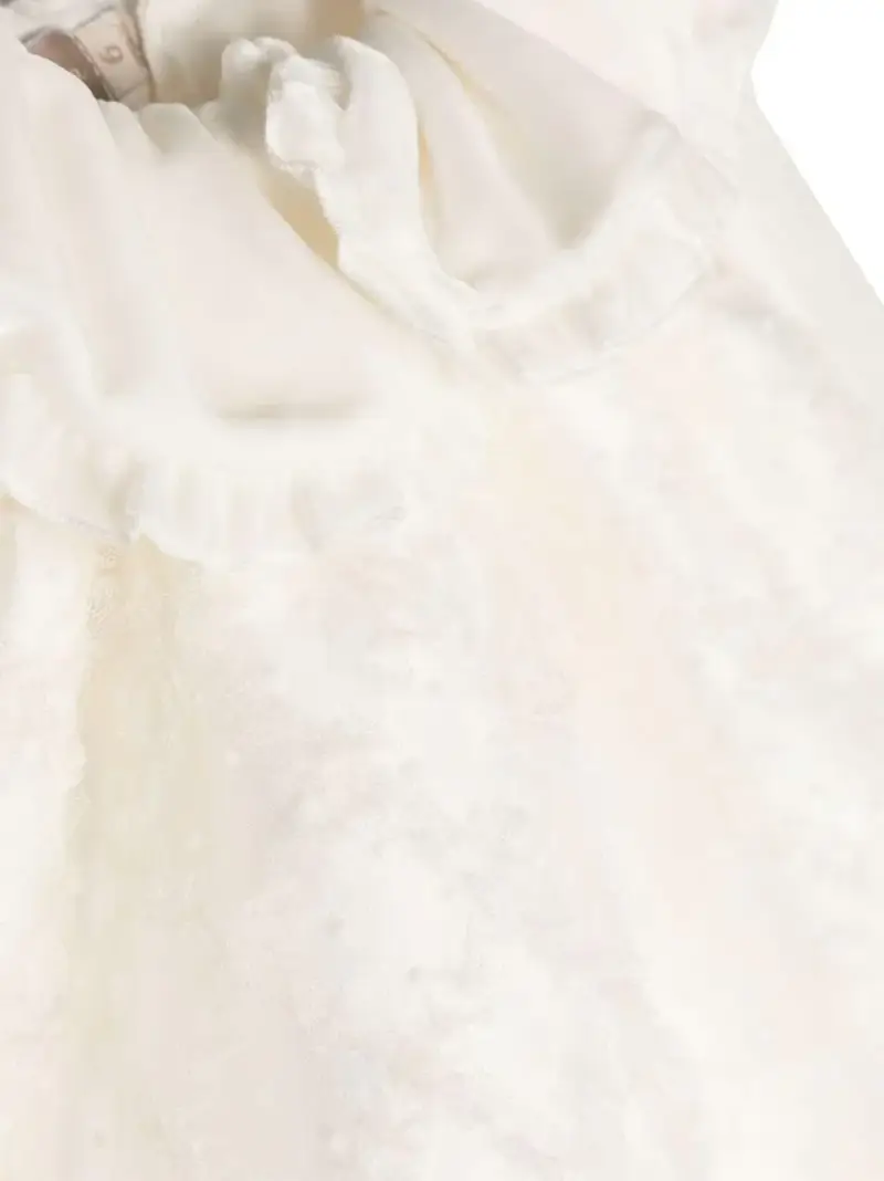 La Stupenderia Kids Abito neonata panna in pizzo miniatura 3