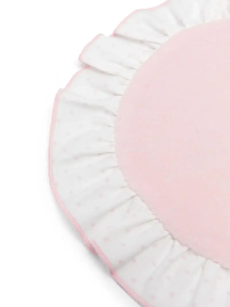 Bavetta rosa ruches con pois miniatura 2