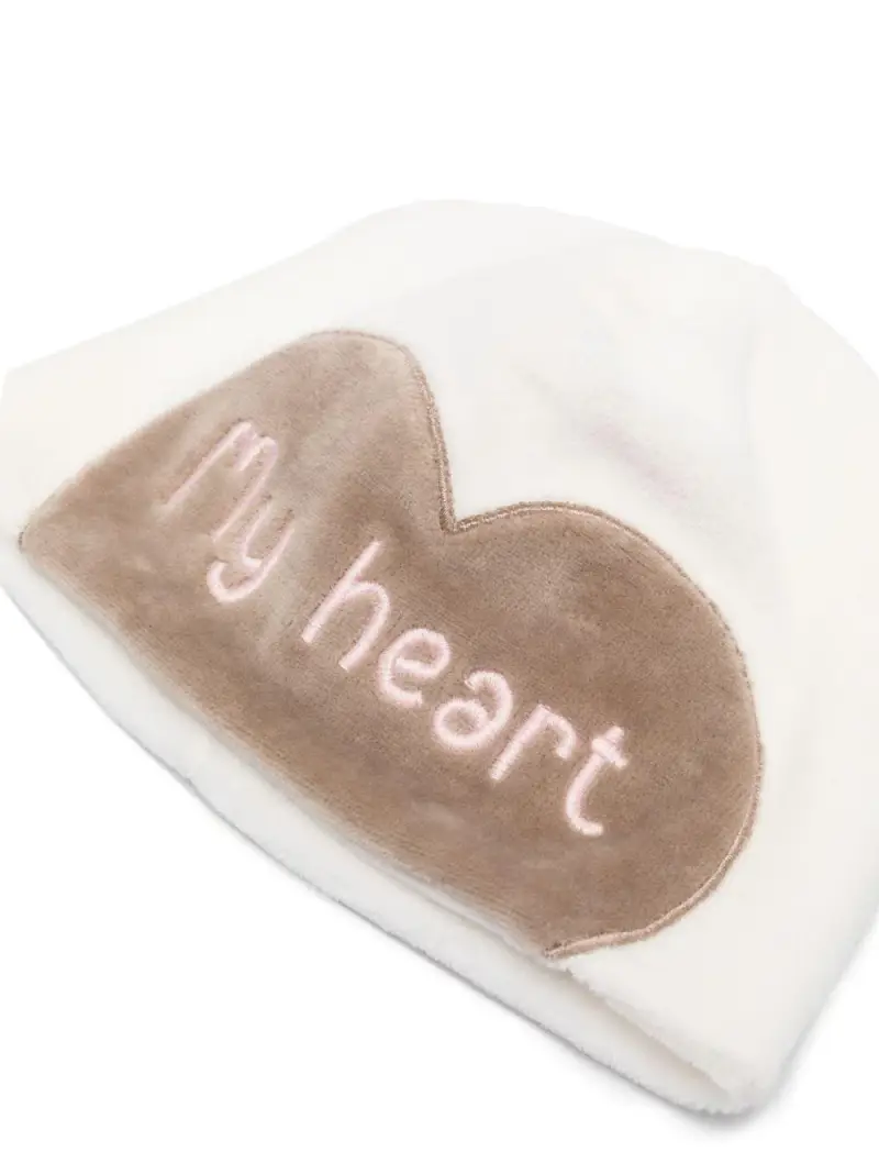 Cappello Neonata Panna "my heart" miniatura 2