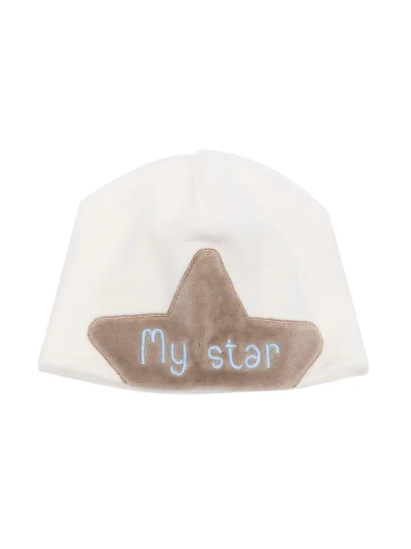 Cappello neonato panna "my star"