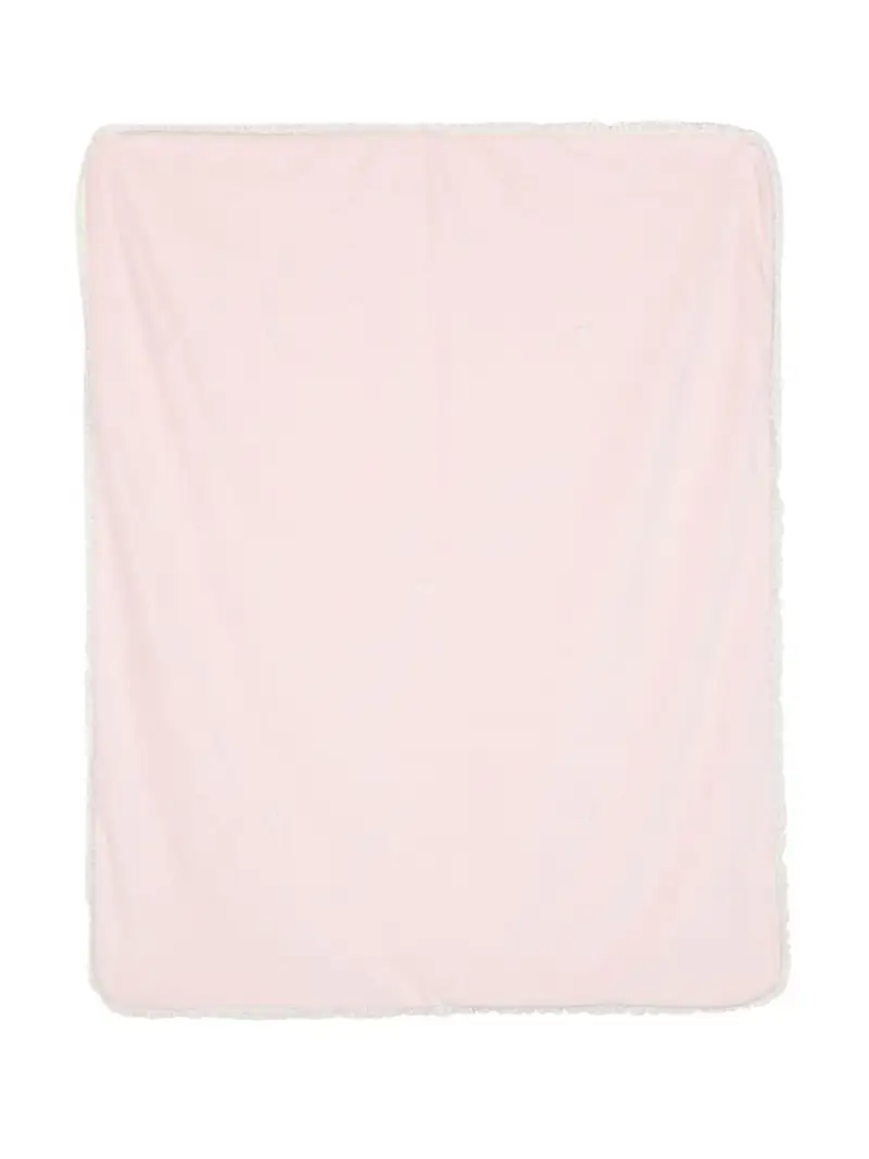 Coperta neonata rosa con merletto