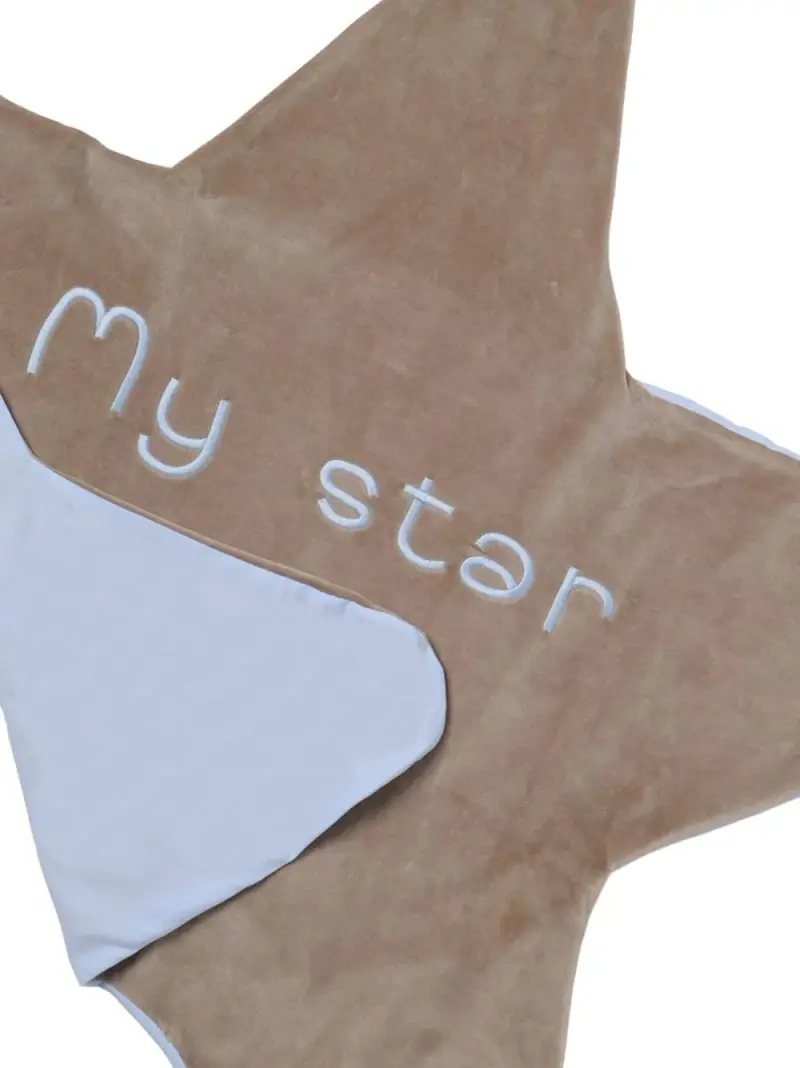 Coperta neonato beige-azzurra "mt star"