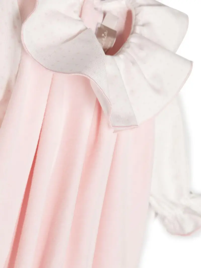 Tutina neonata rosa con dettaglio pois miniatura 3