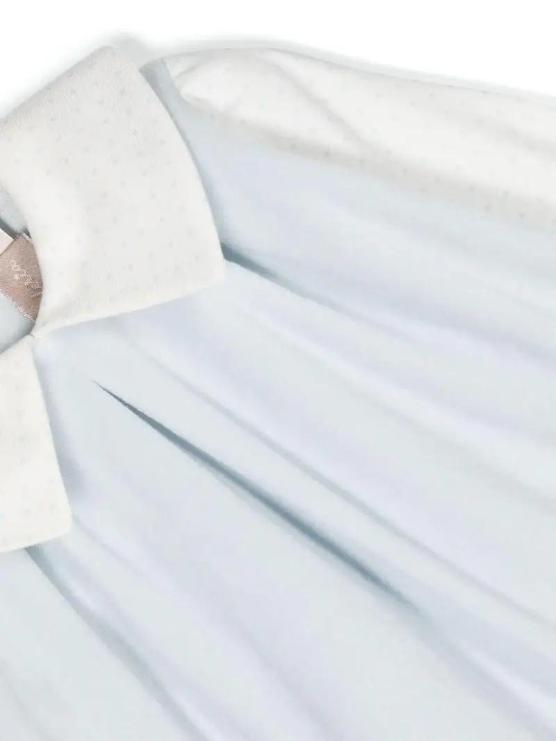 Tutina neonato azzurra con dettagli pois Azzurro miniatura 2