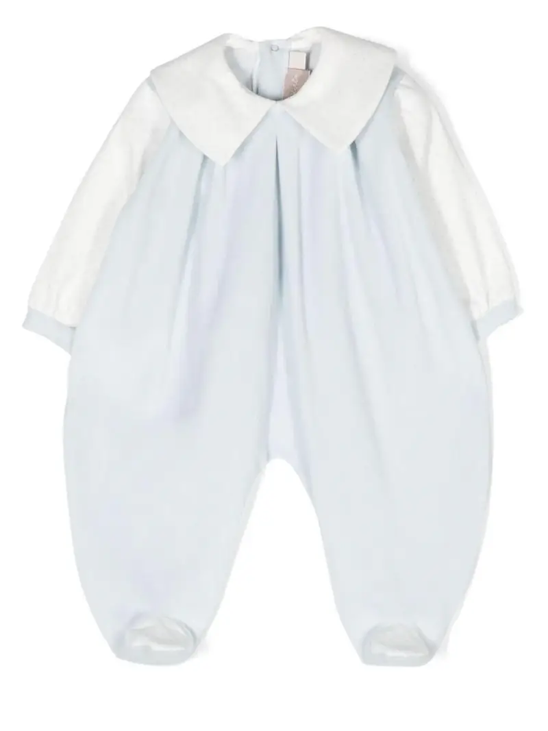 Tutina neonato azzurra con dettagli pois Azzurro