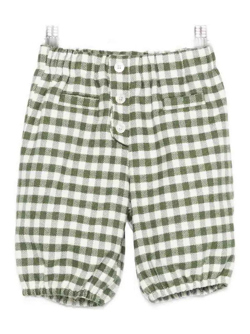 Pantalone A Quadri Verde