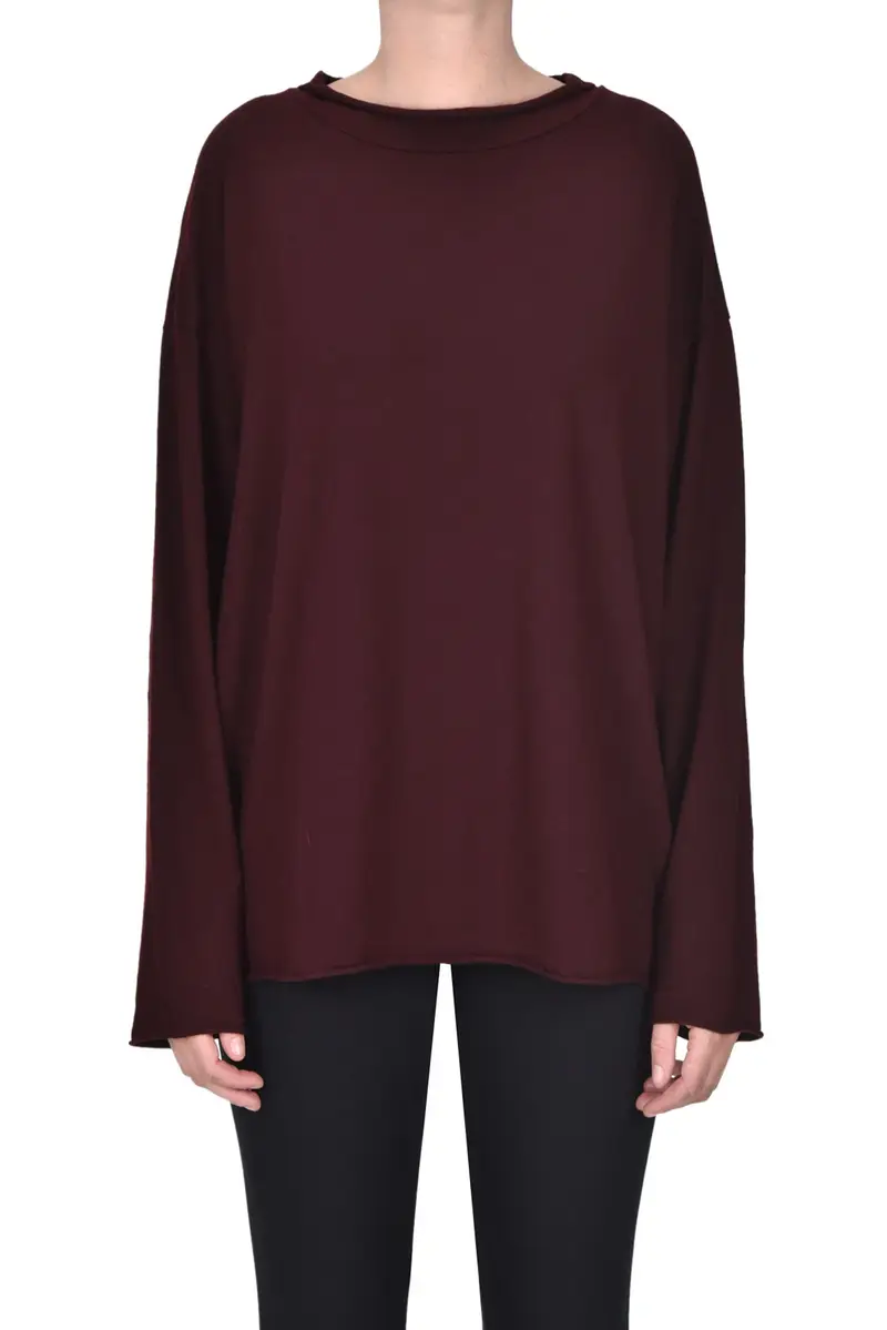 Pullover stile felpa in lana