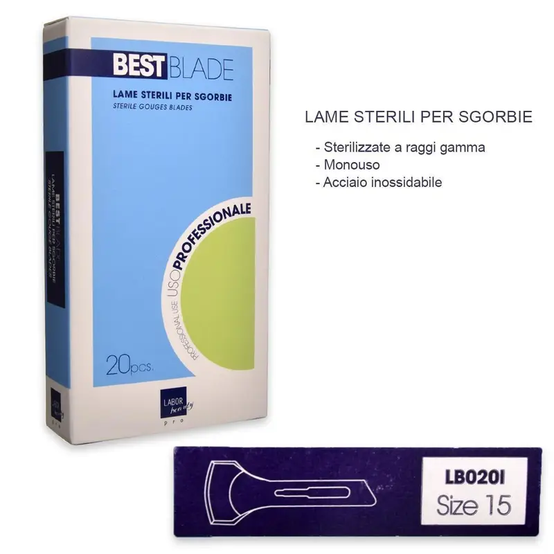 Labor - Best Blade - Lame sterili per sgorbie - Size 15