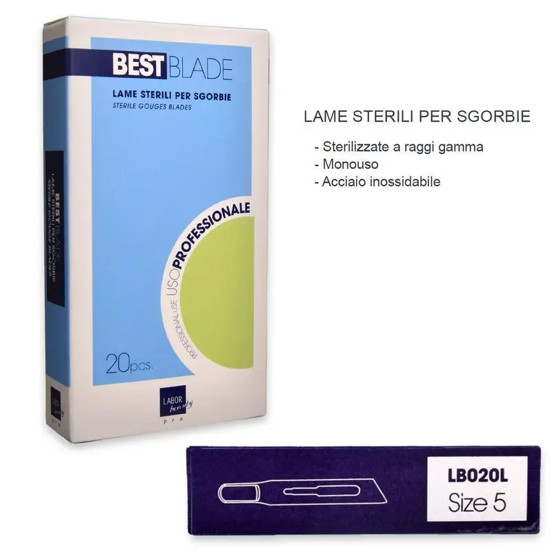Labor - Best Blade - Lame sterili per sgorbie - Size 5