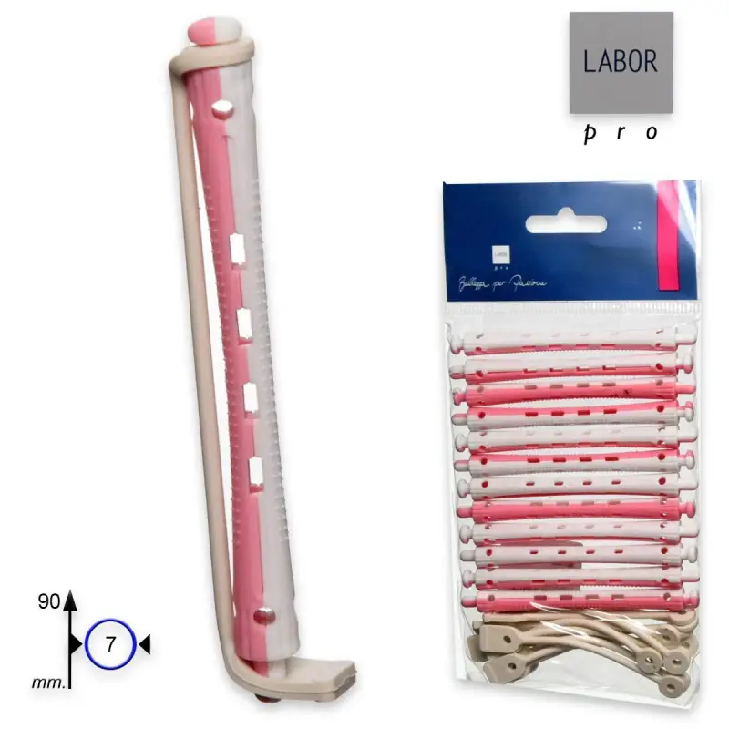 Bigodino permanente lungo confezione da 12 pezzi 90 x 7 mm