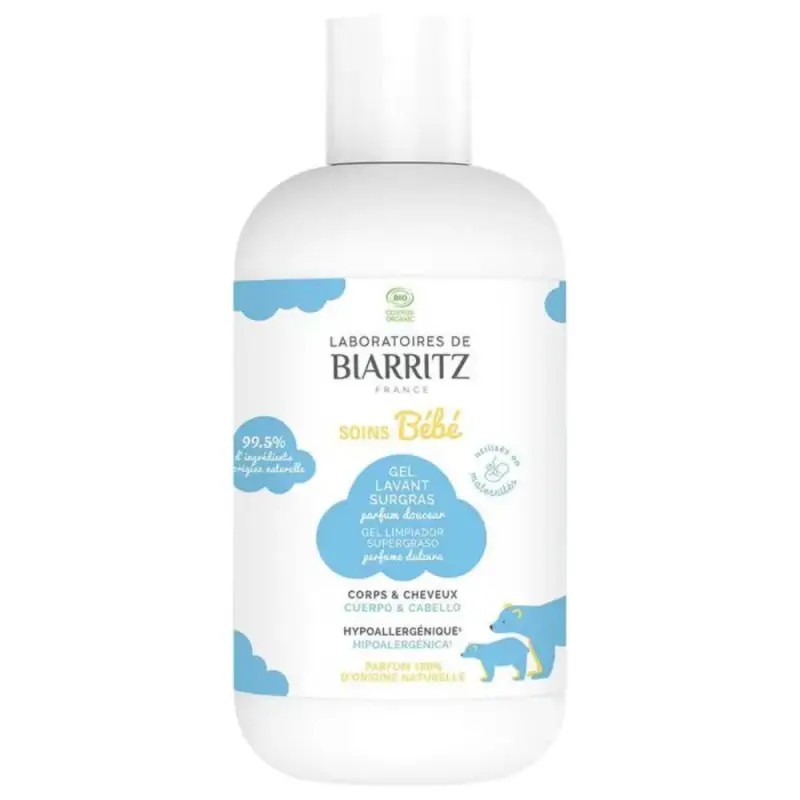 Bébé Gel Lavante Bio Surgras Profumo Delicato Corpo e Capelli 200ml