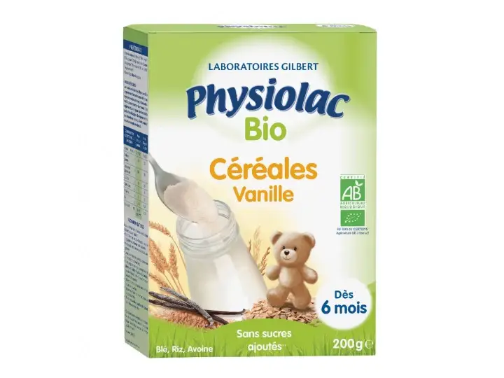 Physiolac BIO Cereali Vaniglia A partire da 6 mesi 200g