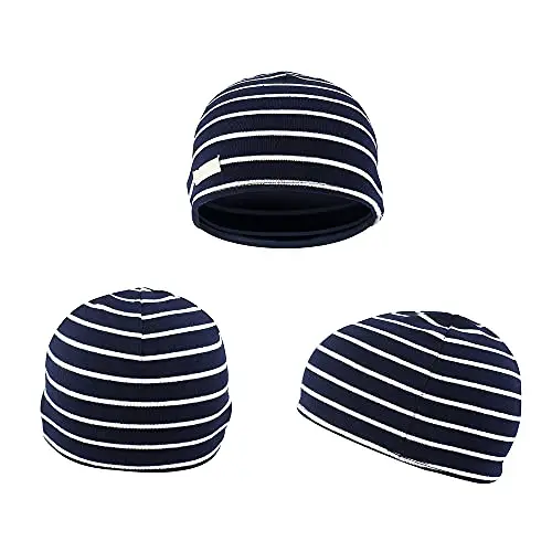 LACOFIA Berretto Beanie Neonato Cappello a Maglia da Bambino Cotone Marina L/3 miniatura 2