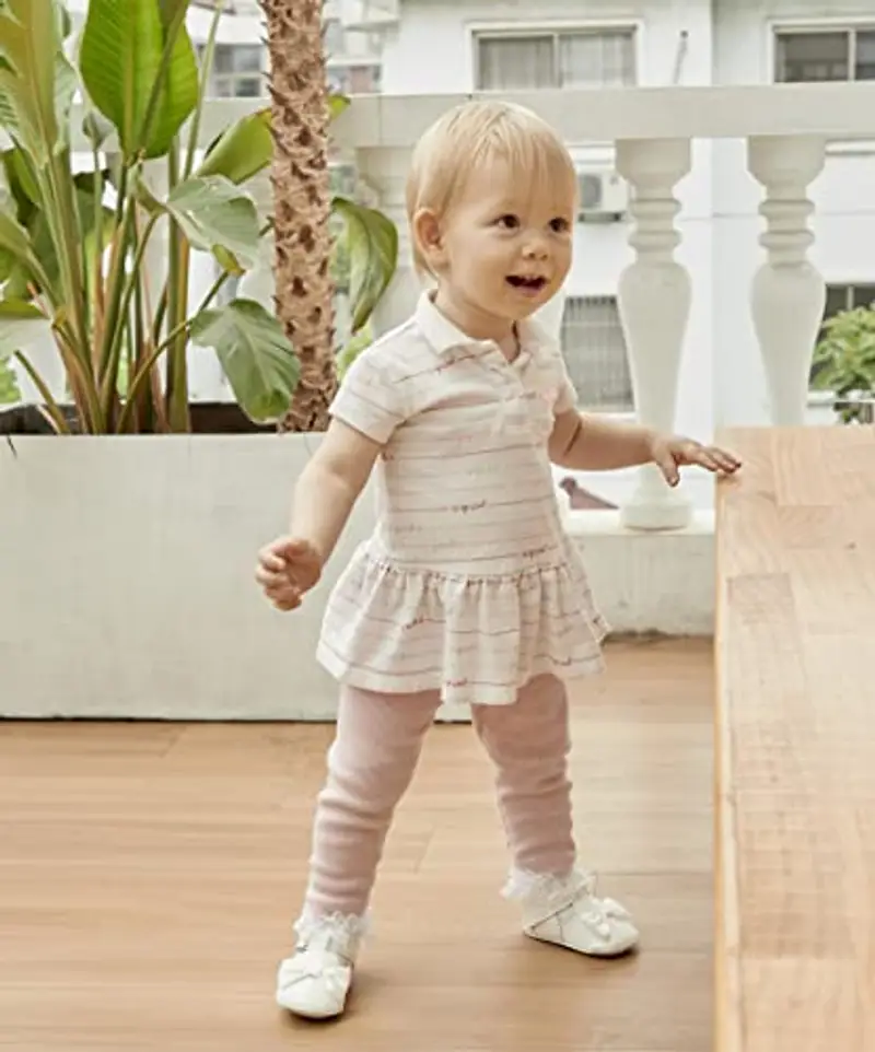 LACOFIA Scarpe da Primi Passi Bambina Scarpe da Battesimo Principessa Antiscivolo Bowknot della neonata Bianco 6 miniatura 3