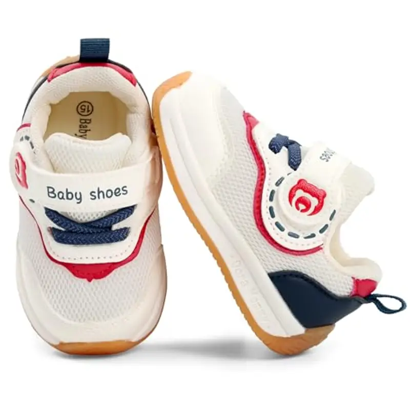 LACOFIA Scarpe Neonato Scarpine Primi Passi Bambino Sneakers Bimbo con Suola Gomma Antiscivolo Blu Marino 17 EU miniatura 2