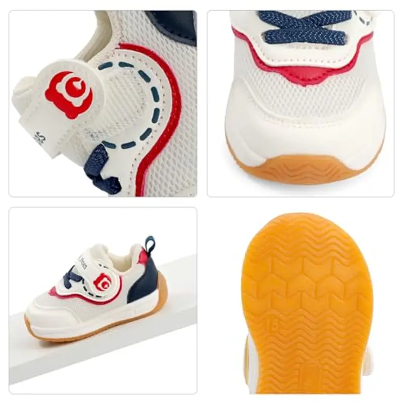 LACOFIA Scarpe Neonato Scarpine Primi Passi Bambino Sneakers Bimbo con Suola Gomma Antiscivolo Blu Marino 17 EU miniatura 3