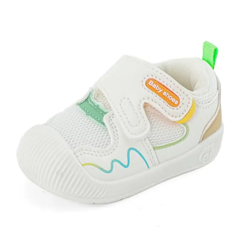 LACOFIA Scarpine Primi Passi Bambina Scarpe Ginnastica Neonato Sneakers Bimbo con Suola Gomma Antiscivolo