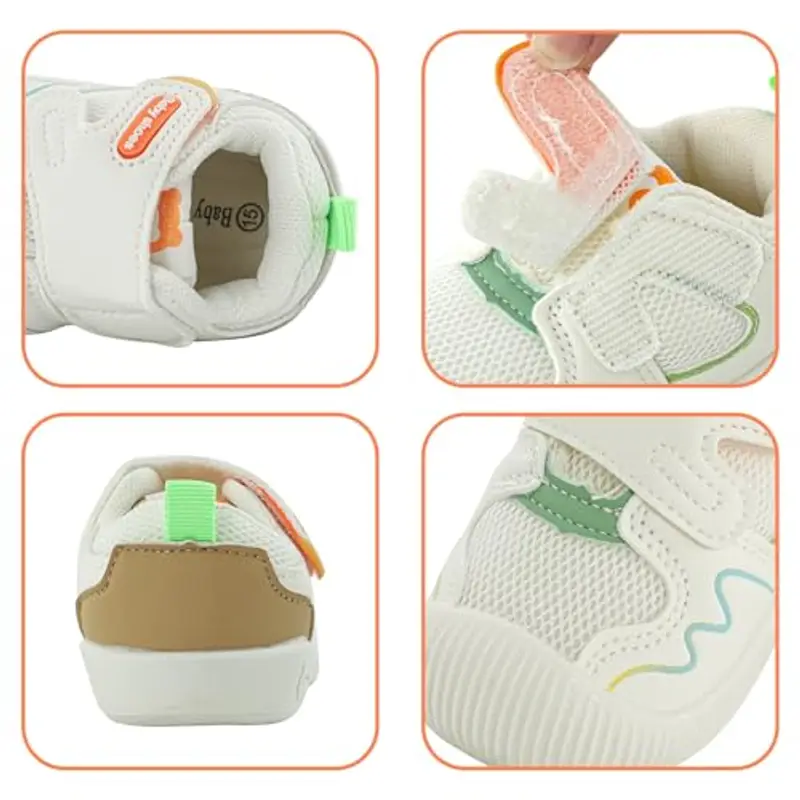 LACOFIA Scarpine Primi Passi Bambina Scarpe Ginnastica Neonato Sneakers Bimbo con Suola Gomma Antiscivolo miniatura 3