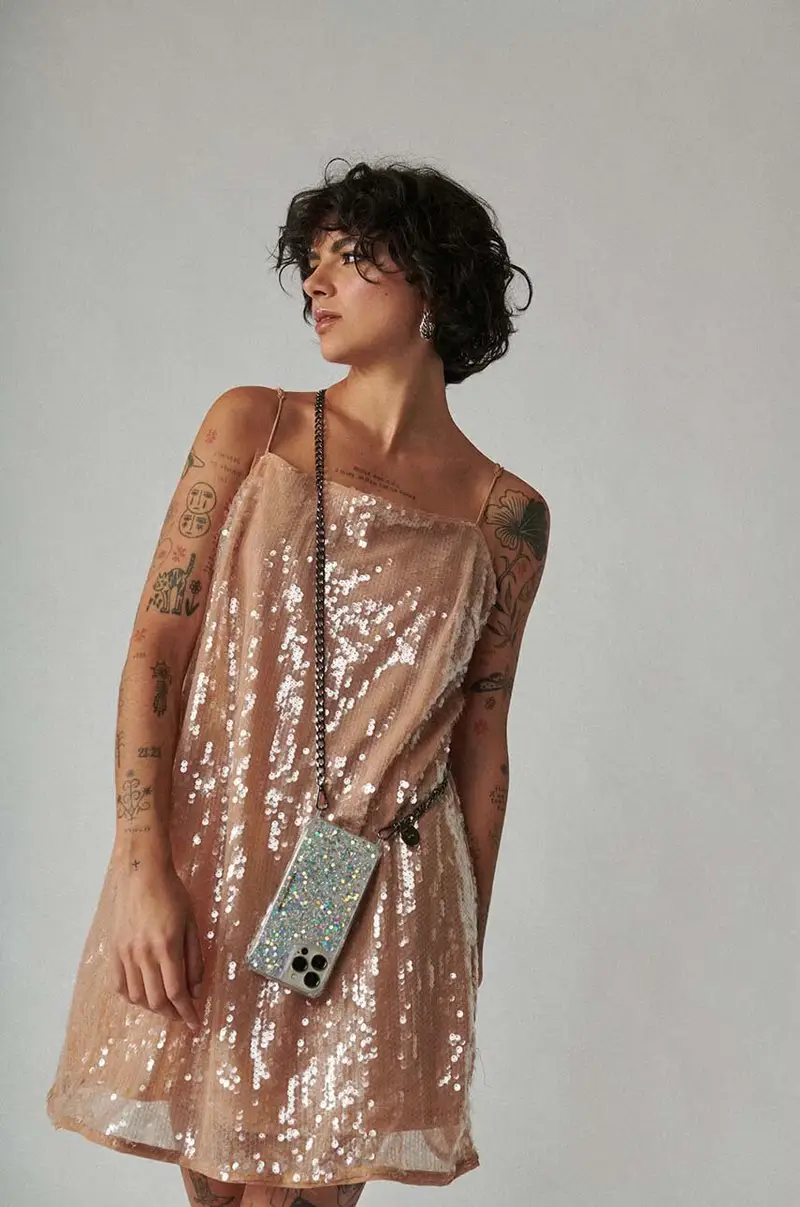 catenella per telefono Sona 120 cm Nero miniatura 3