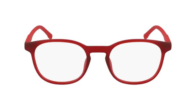 Bambino L3632 615 Montature da vista Iniettato Rosso Rotonda Normale Fotocromatiche miniatura 2