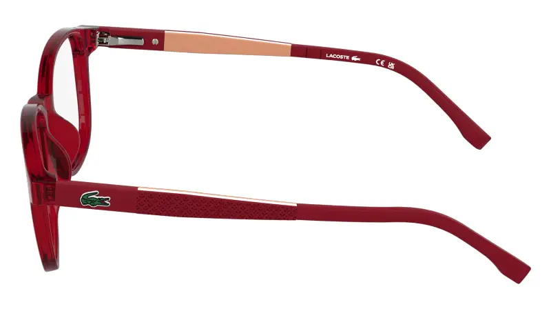Bambino Lacoste L3667 615 Montature da vista Bio-iniettato Rosso Squadrata Normale miniatura 3
