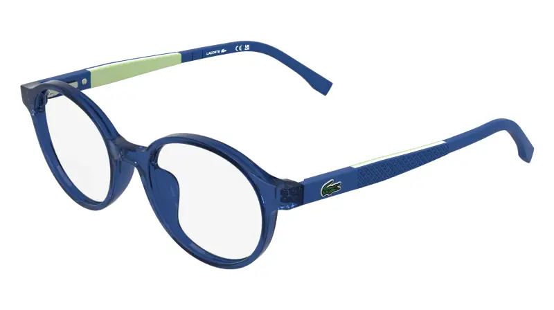 Bambino Lacoste L3668 410 Montature da vista Bio-iniettato Blu Rotonda Normale