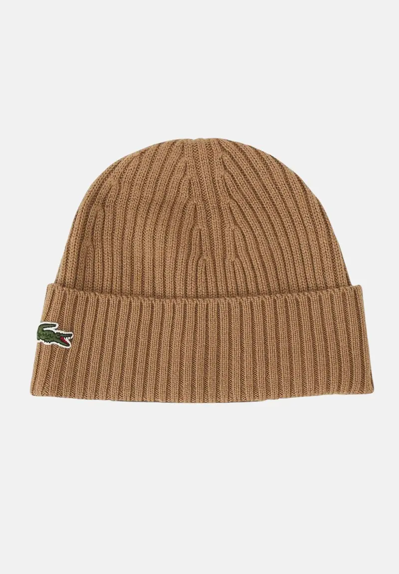 LACOSTE Berretto di lana marrone per uomo e donna