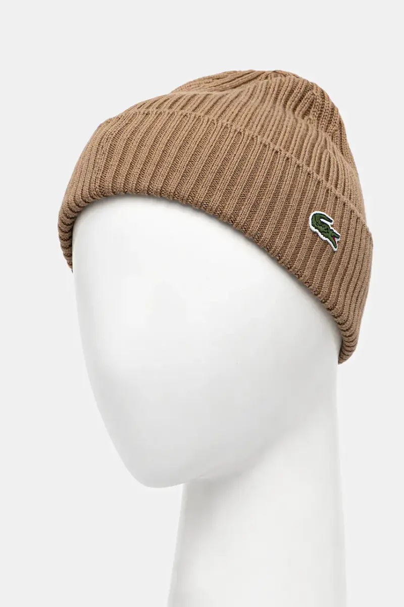 berretto in lana colore verde RB0001 Marrone miniatura 2