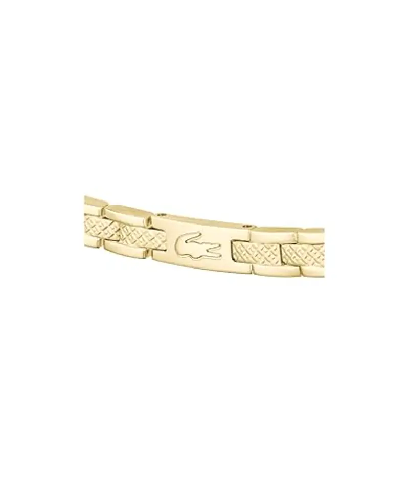 Lacoste Bracciale a Maglie da Donna Collezione METROPOLE in Oro Giallo con Petit Piqué Inciso - 2040465 miniatura 2